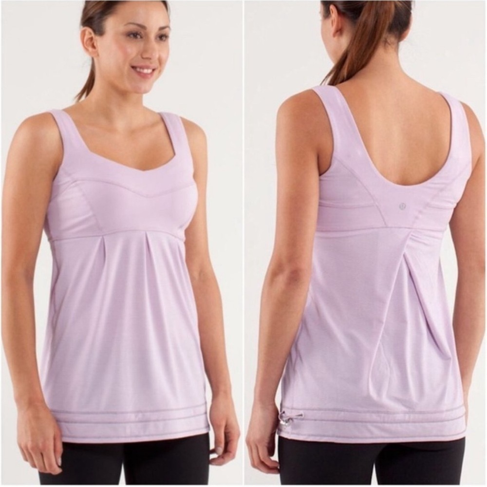 Lululemon Run Tame Me Tank Lavender Luxtreme Athletic Top Size 2
